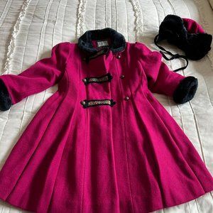 Rothschild Pink Coat with Black Accents